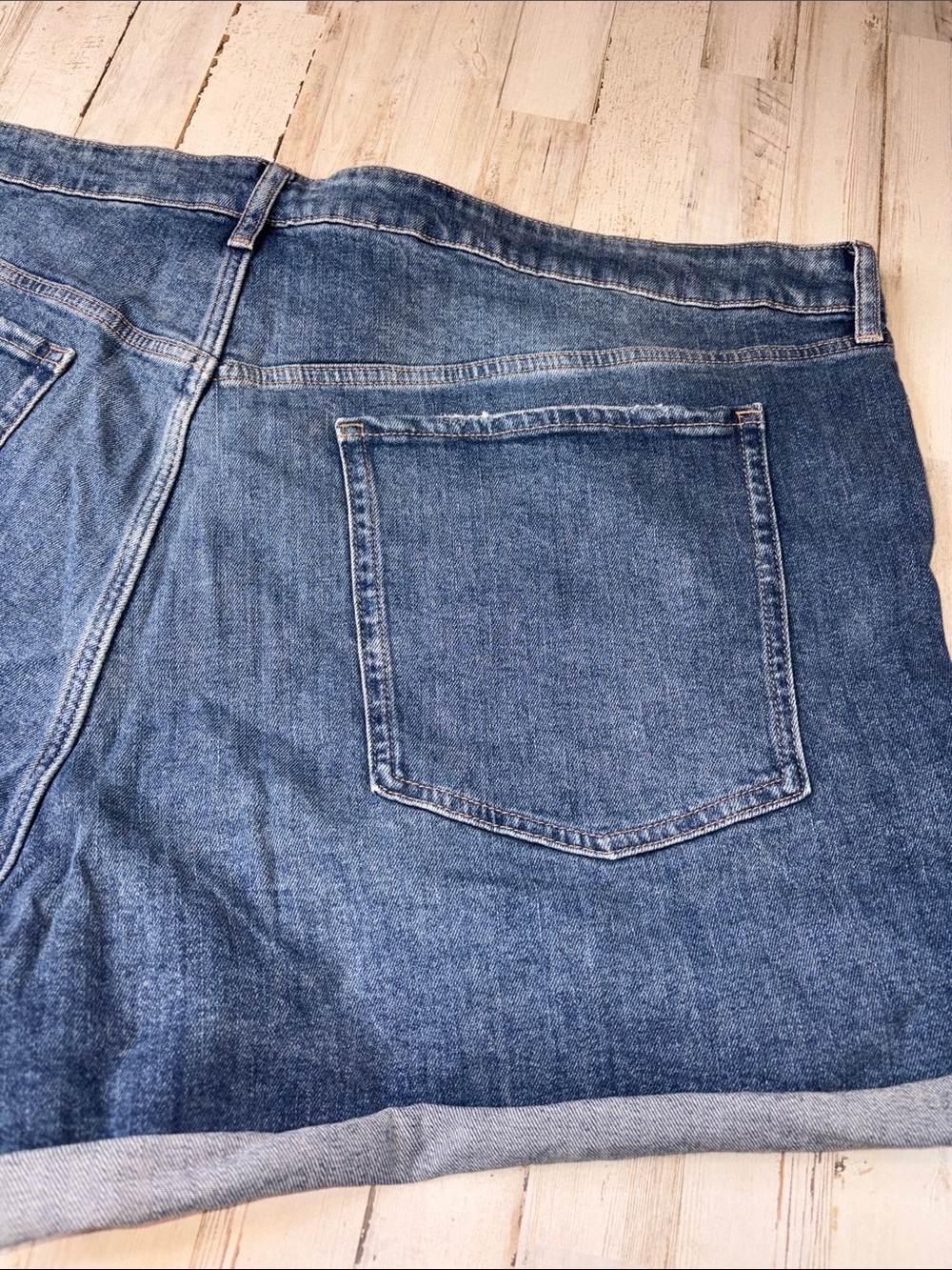 Old Navy O.G. High-rise Blue Denim Roll-Cuff Women's Shorts Plus Size 28 NWT! - Picture 13 of 16